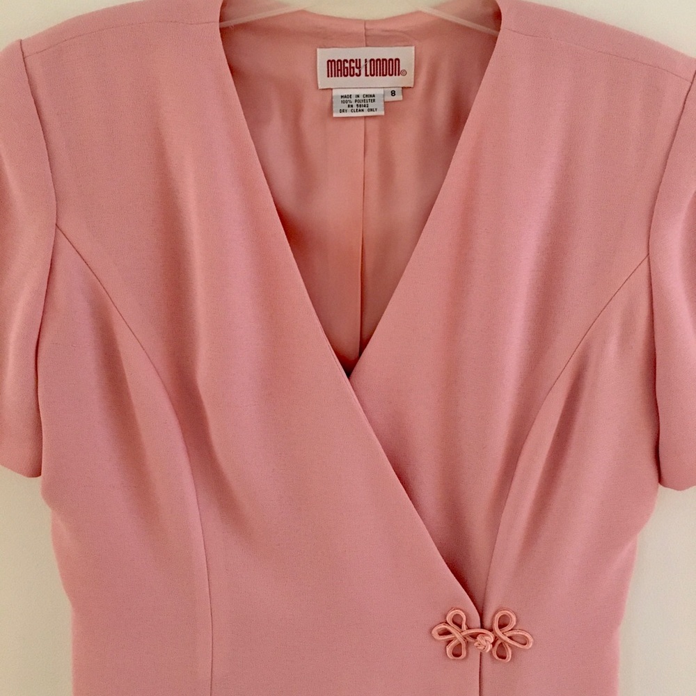 Maggy London pink wrap dress